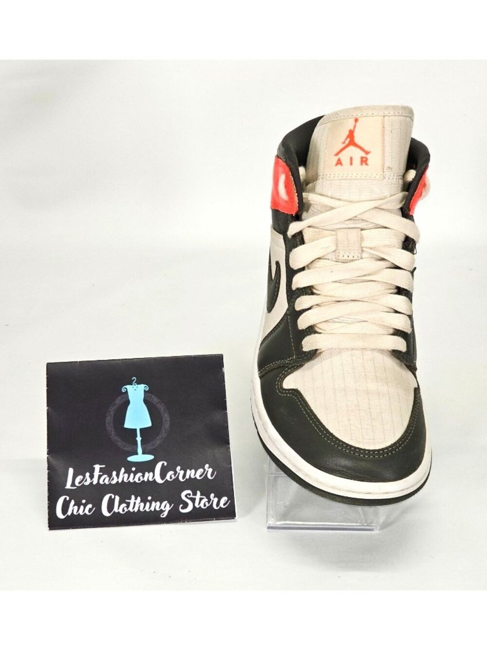 Nike Air Jordan 1 Mid SE Light Orewood Brown Sneakers Leather Size 6.5 Young 010 - Picture 14 of 16